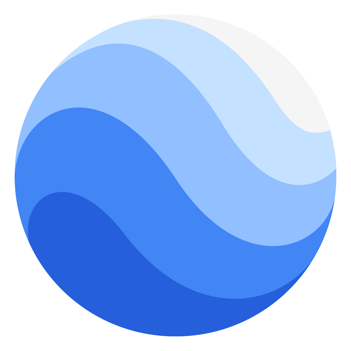 Blue Radar Earth Logo - Google Earth