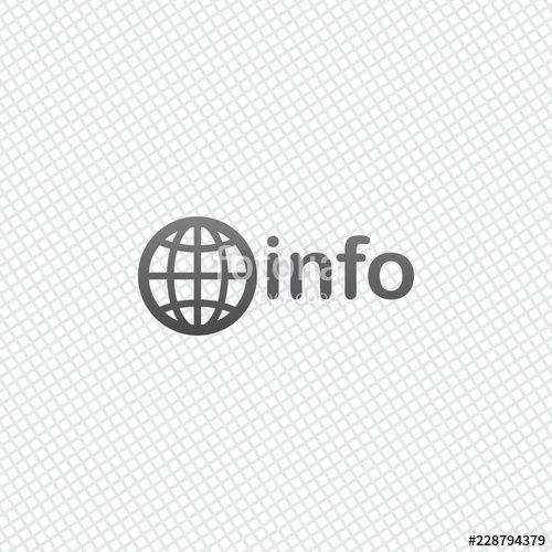 Grid Globe Logo - domain for information resources, globe and info. On grid backgr ...