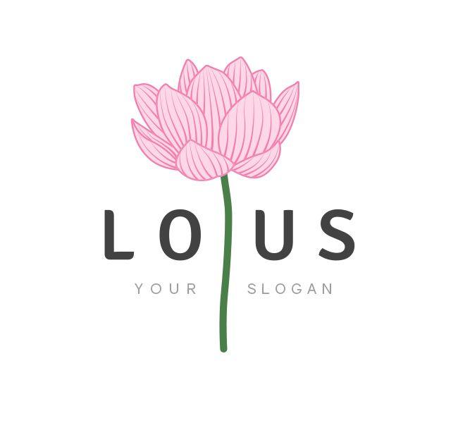 Flower Logo - Lotus Flower Logo & Business Card Template - The Design Love
