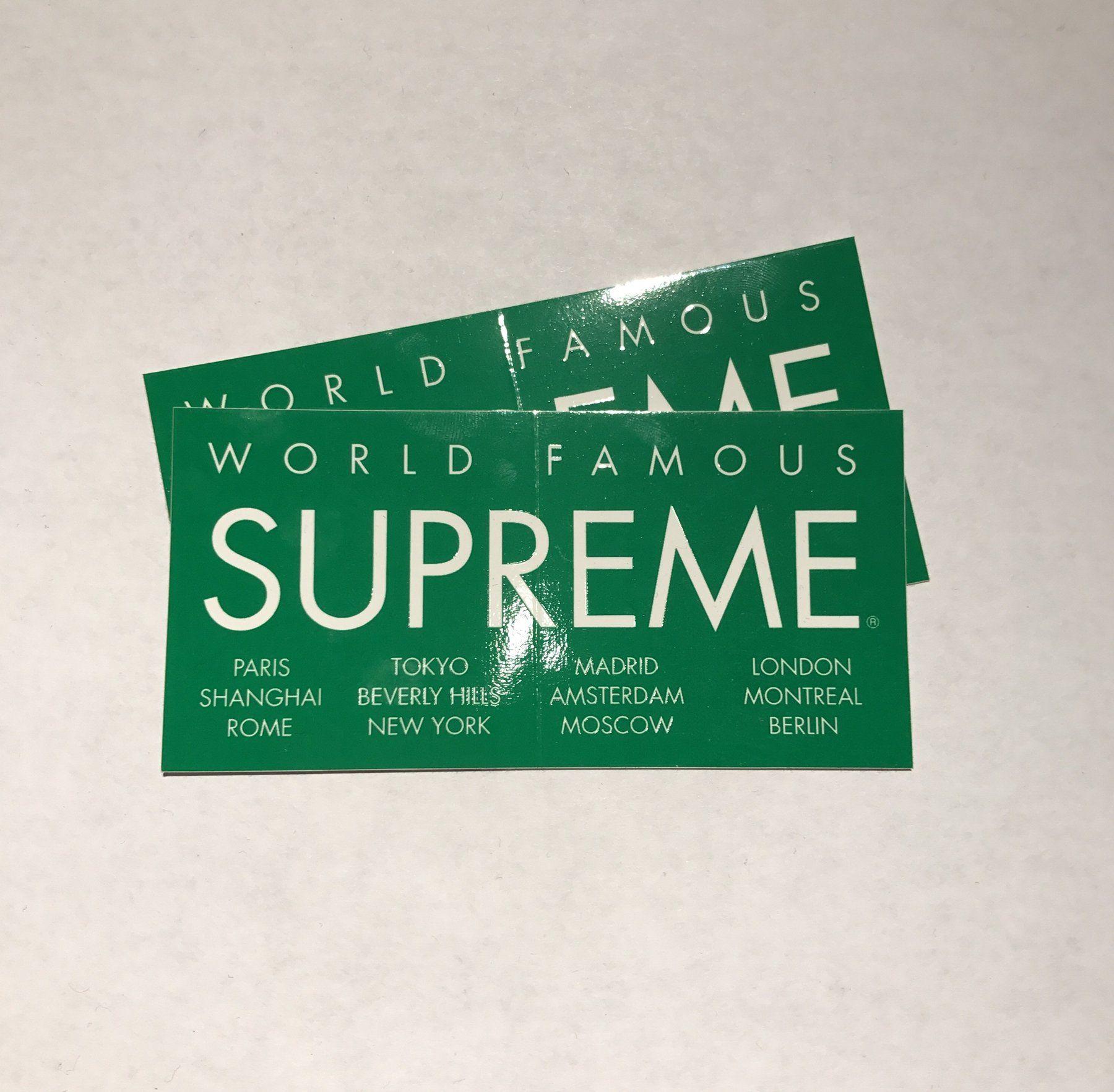 Supreme International Logo - Supreme International Sticker - Green – CopVsDrop