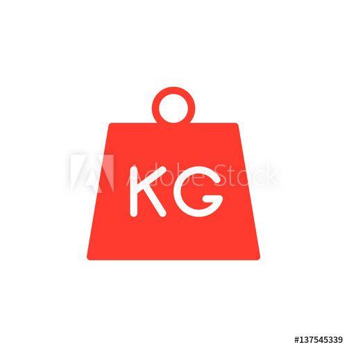 Solid Red Circle Logo - Kettlebell icon vector, filled flat sign, solid red pictogram