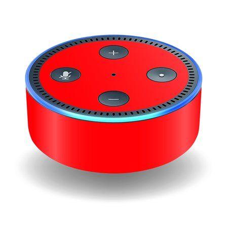 Solid Red Circle Logo - MightySkins Protective Vinyl Skin Decal for Amazon Echo Dot 2nd