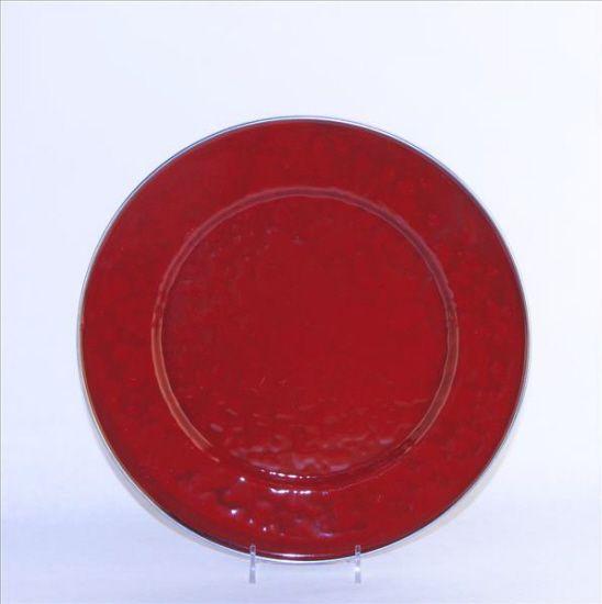 Solid Red Circle Logo - Solid Red Dinner Plate