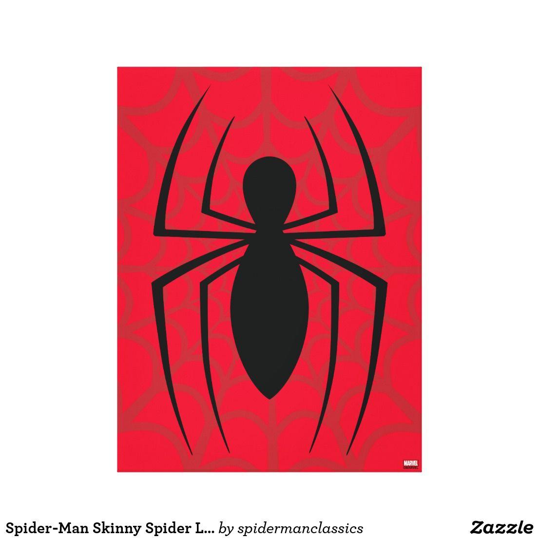 Cool Spider Logo - Spider Man Skinny Spider Logo Canvas Print. Brilliant Marvel Canvas