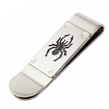 Cool Spider Logo - China Custom Cool Gift Stainless Steel Engraved Spider Money Clip ...