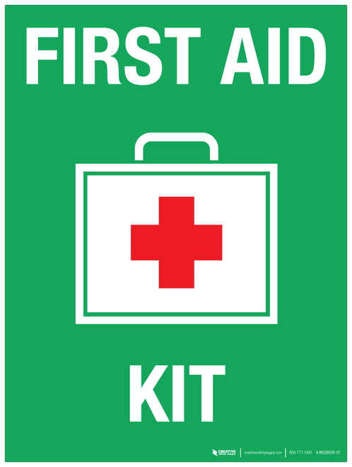 Add Text Red Cross Logo - First Aid Kit With Red Cross Wall Sign