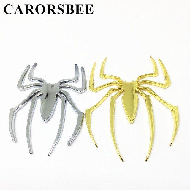 Cool Spider Logo - CARORSBEE Cool Car Styling Accessories 3D Metal Sticker Spider Shape