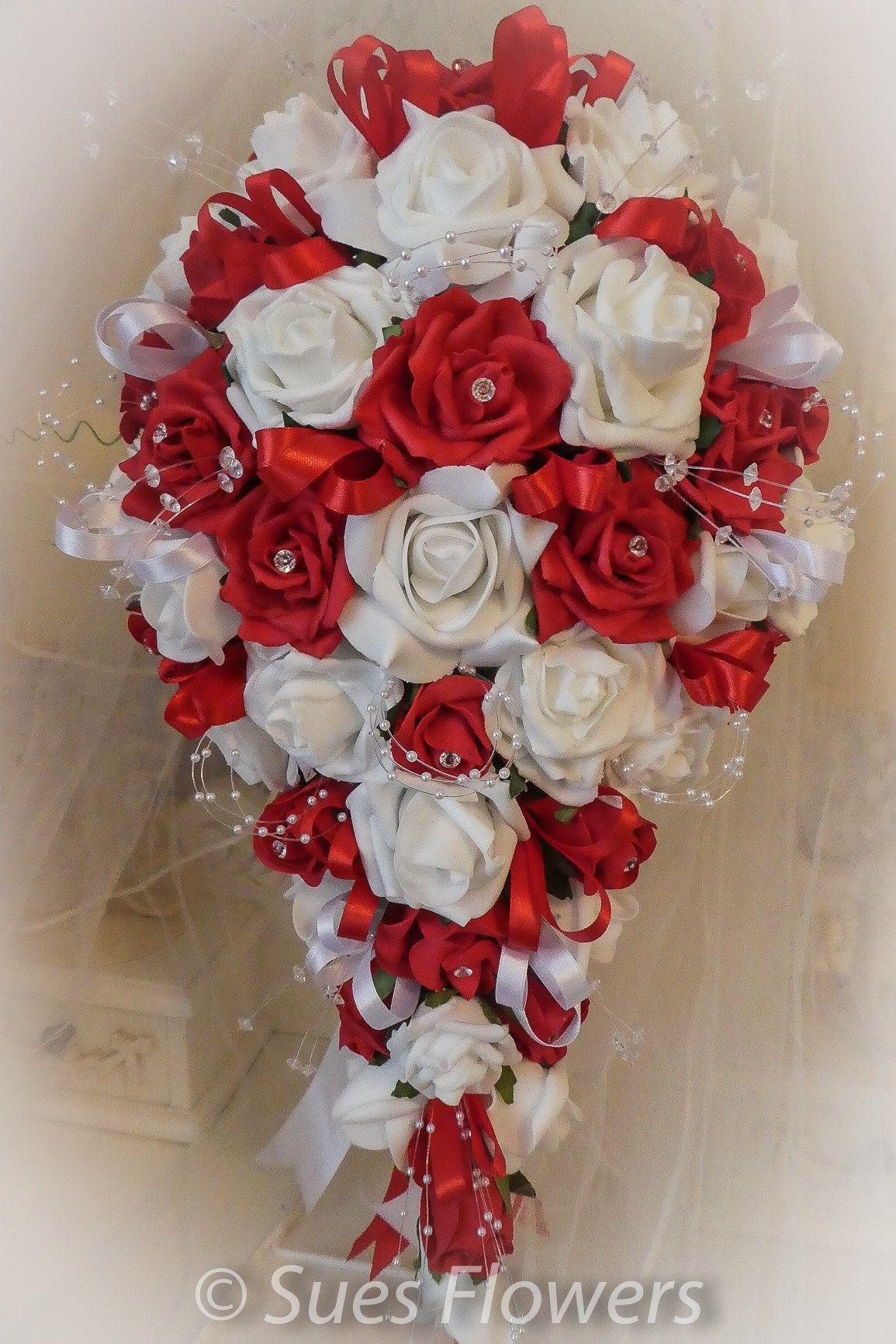 White with Red Teardrop Logo - Red and White Teardrop Bouquet Flowers of York