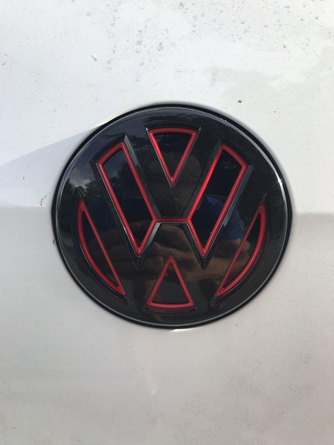 Black and Red C Logo - White on white VW emblem - GOLFMK7 - VW GTI MKVII Forum / VW Golf R ...