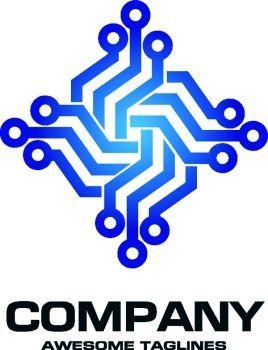 Blue Electronic Logo - Image Details ISS_13929_00630 - Digital electronics logo design ...