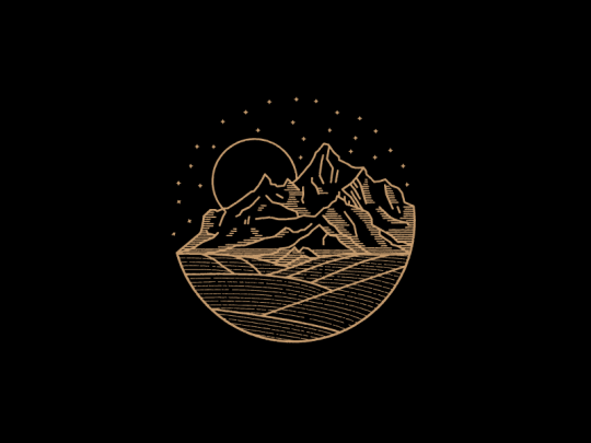 Moon Mountain Logo - moon mountain mountains pale sky soft grunge stars sun | Art Stuff ...