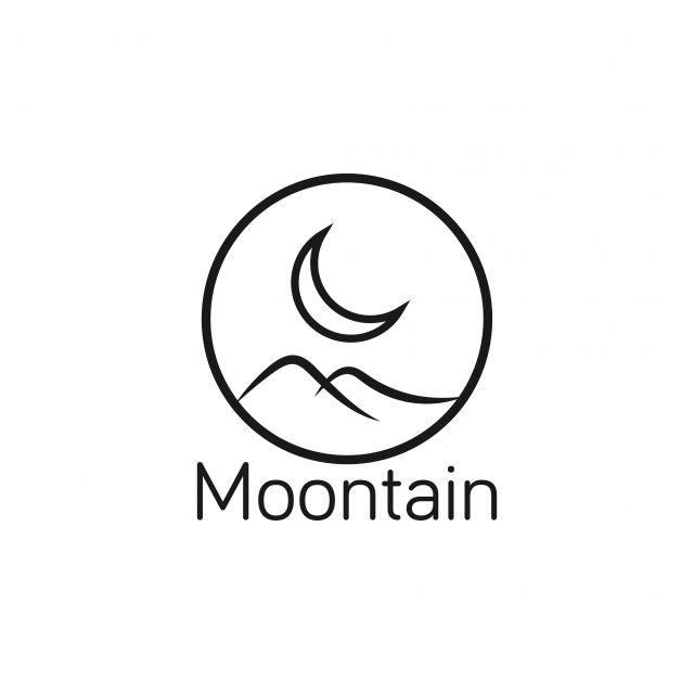 Moon Mountain Logo - Moon And Mountain Logo Design Template Vector Illustration, Logo ...