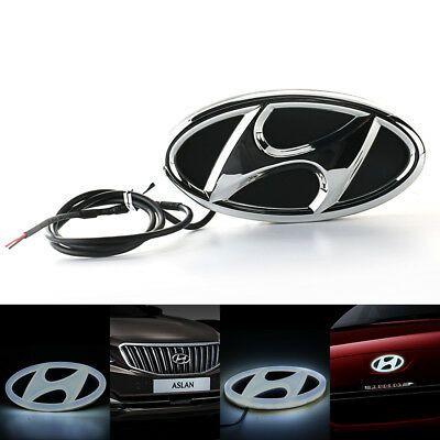 White Car Logo - Auto Illuminated LED Front Grille Emblem Car Logo Light for HYUNDAI ...