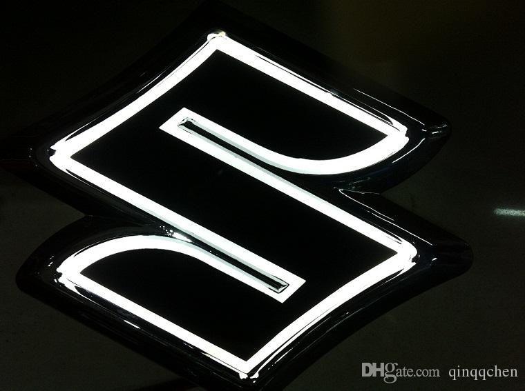 White Car Logo - New 5D Auto standard Badge Lamp Special modified car logo LED light ...