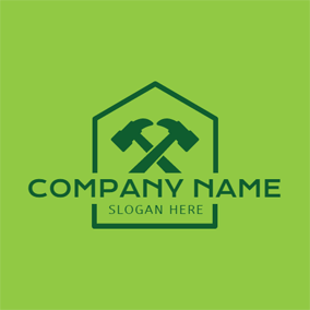 Green Pentagon Logo - Free Hammer Logo Designs. DesignEvo Logo Maker