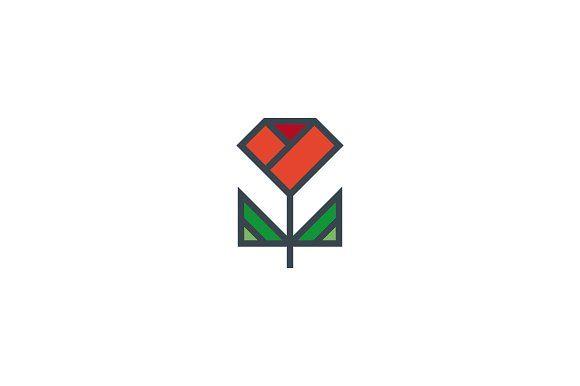 Flower Logo - Diamond Flower Logo ~ Logo Templates ~ Creative Market