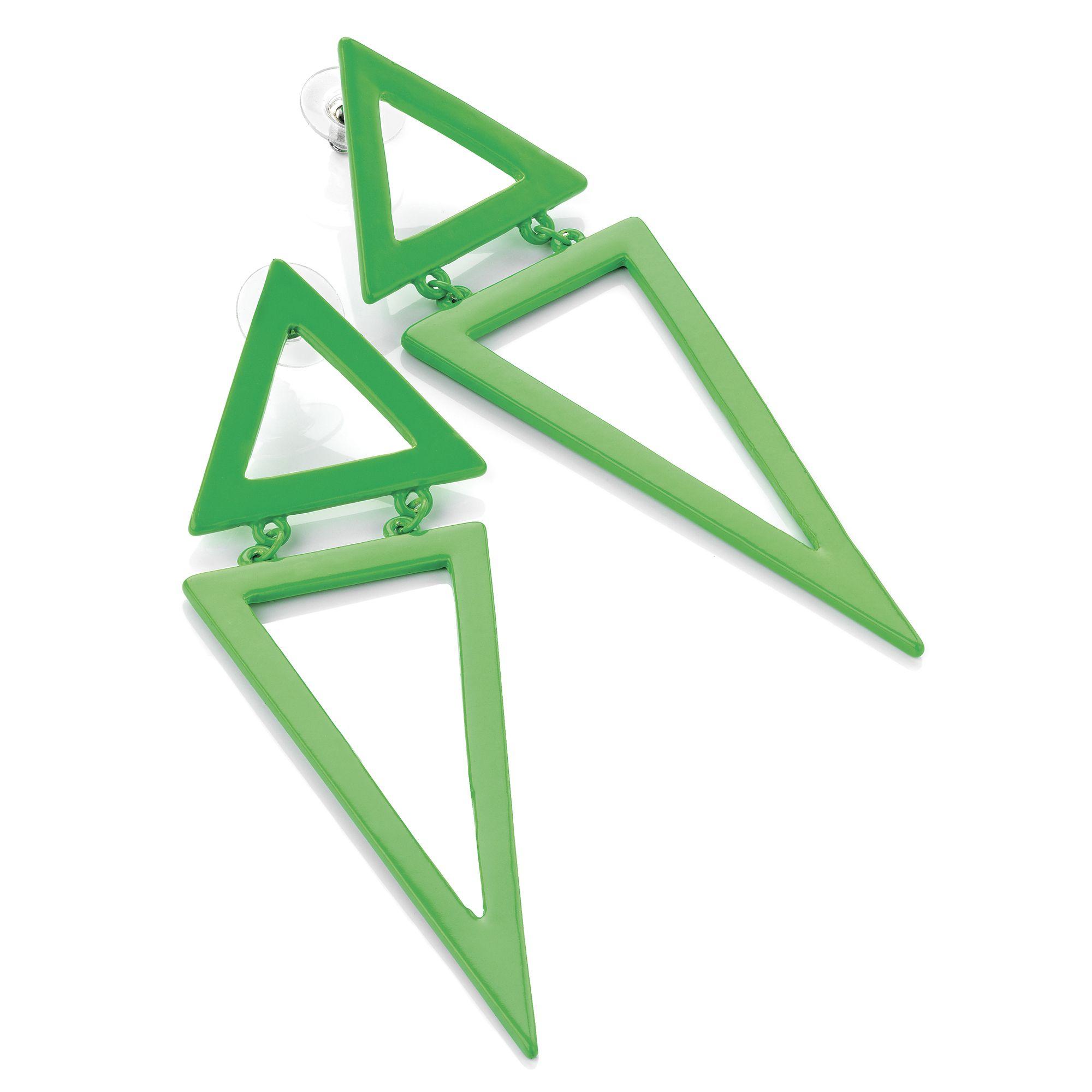 Neon Green Triangle Logo - Was 1.25 Each Now Only 0.45p Each! Neon green colour enamel triangle