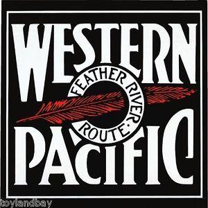 Old Railroad Logo - Vintage Old Style Sign Magnet Western Pacific Railroad Porcelain Old
