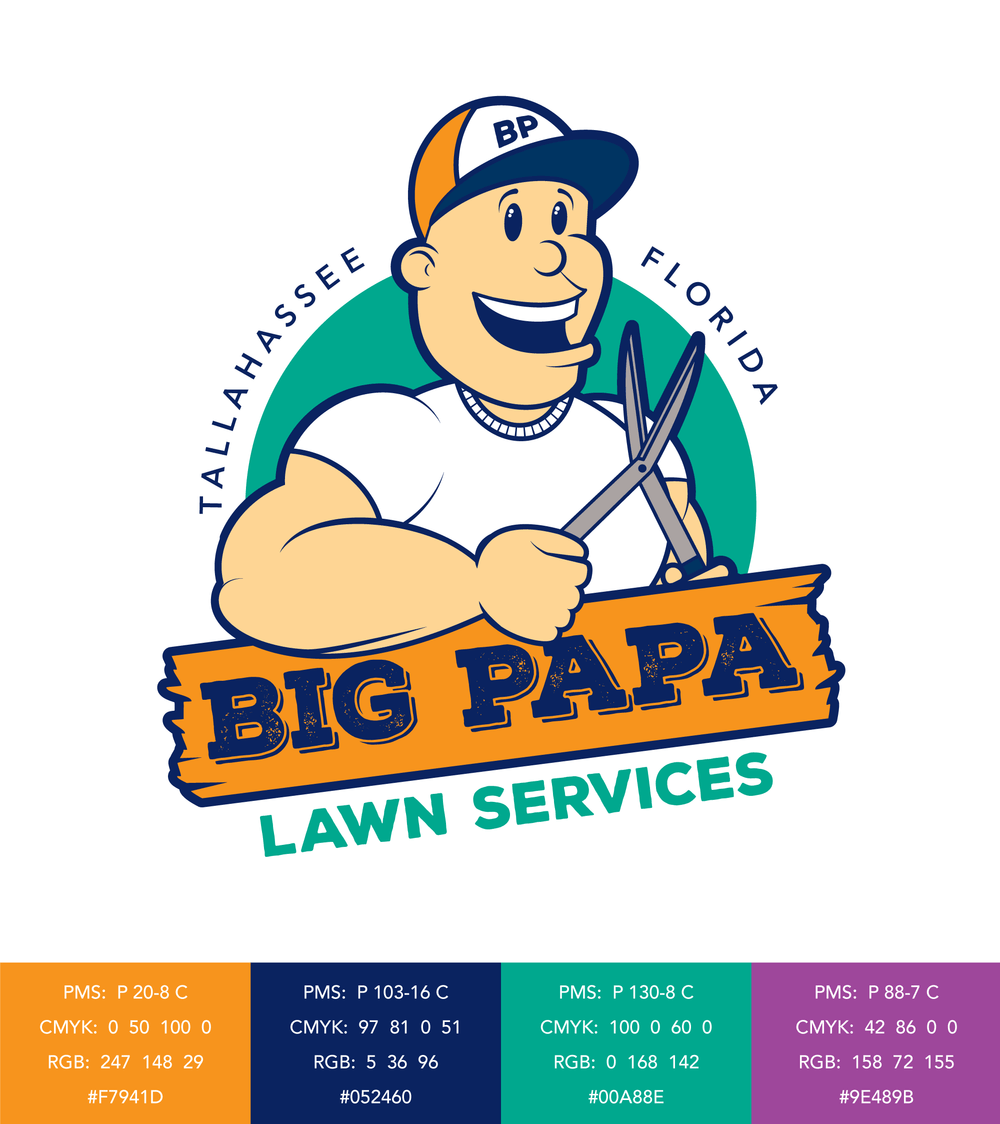 Big P Logo - Big Papa Lawn Services Logo — Carmen Clemente Design