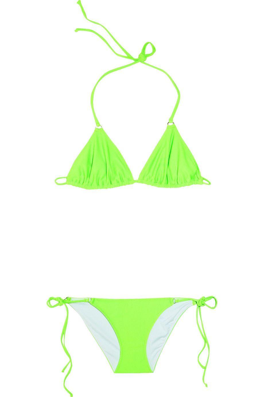 Neon Green Triangle Logo - shimmi neon green birkin triangle bikini | Neon & Color | Bikinis ...