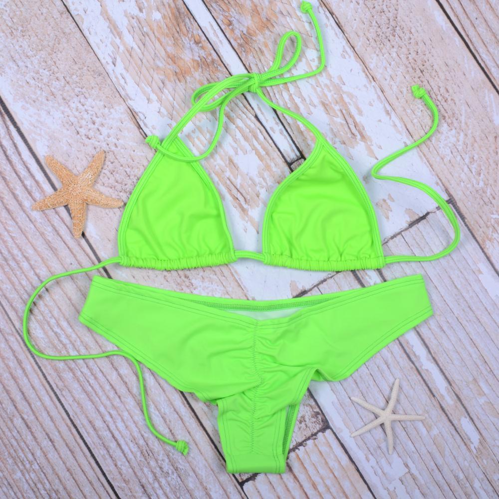 Neon Green Triangle Logo - Neon Green Triangle Bikini Set – FJ SWIM BIKINIS