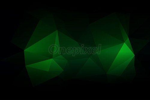 Neon Green Triangle Logo - Glowing neon green low poly background - 3804658 | Onepixel