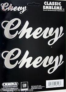 Chevrolet Truck Logo - chevy script logo chevrolet truck car chrome decal sticker emblem ...