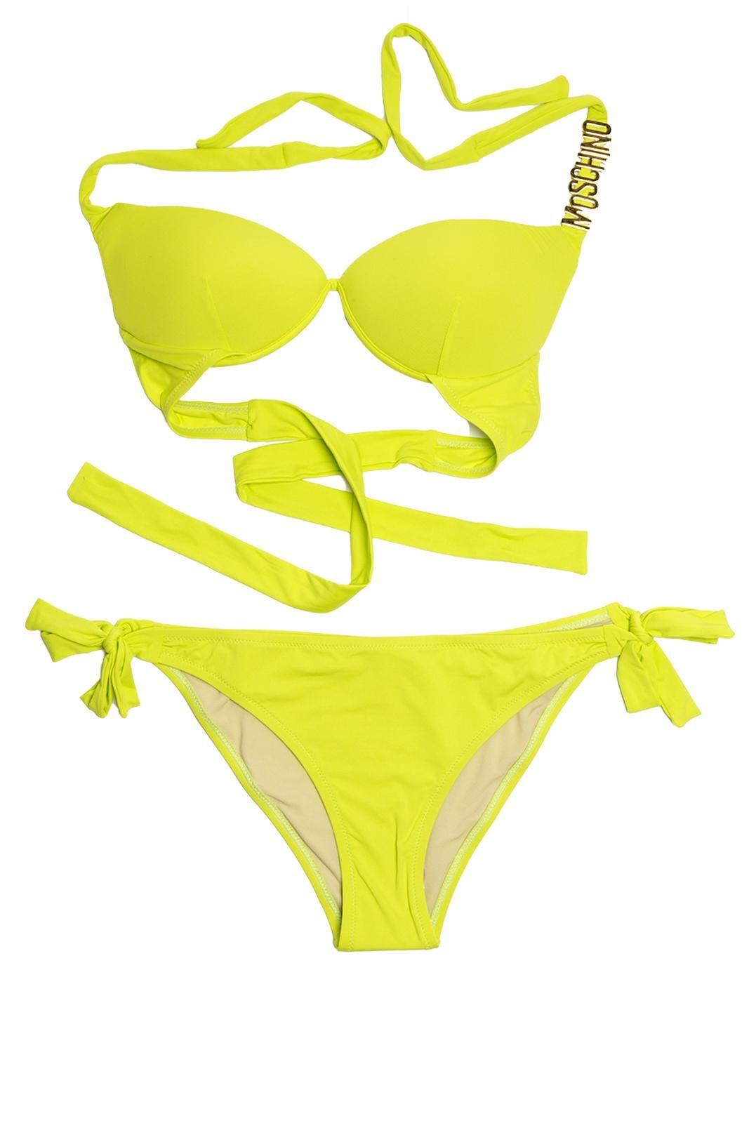 Neon Green Triangle Logo - Moschino Swim Bikini A6105 5414 419