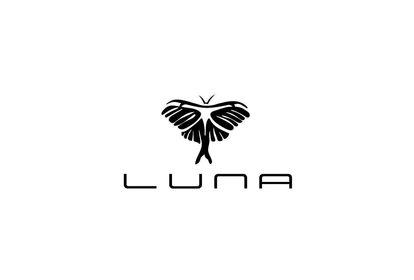 Moth Logo - Luna Moth Butterfly Logo Design