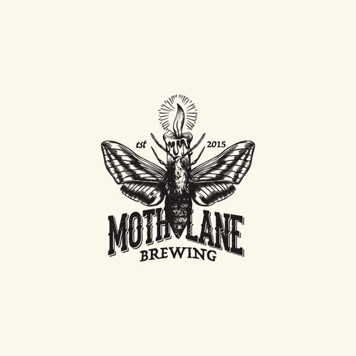 Moth Logo - Creating a memorable logo for Moth Lane Brewing | Logo design contest