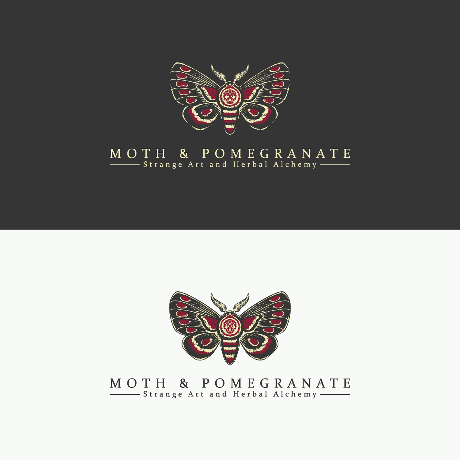 Moth Logo - Playful, Personable, Artists Logo Design for Moth & Pomegranate ...