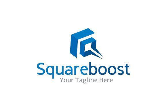 Boost Logo - Square Boost Logo ~ Logo Templates ~ Creative Market