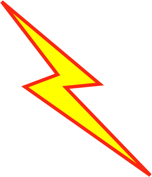 Yellow with Red Outline Logo - Red And Yellow Lightning Bolt Clip Art clip