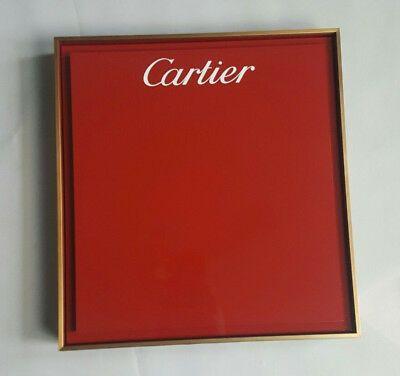 Cartier Red Logo - CARTIER RED GOLD LOGO Display For Eyewear Watches In Brushed Brass