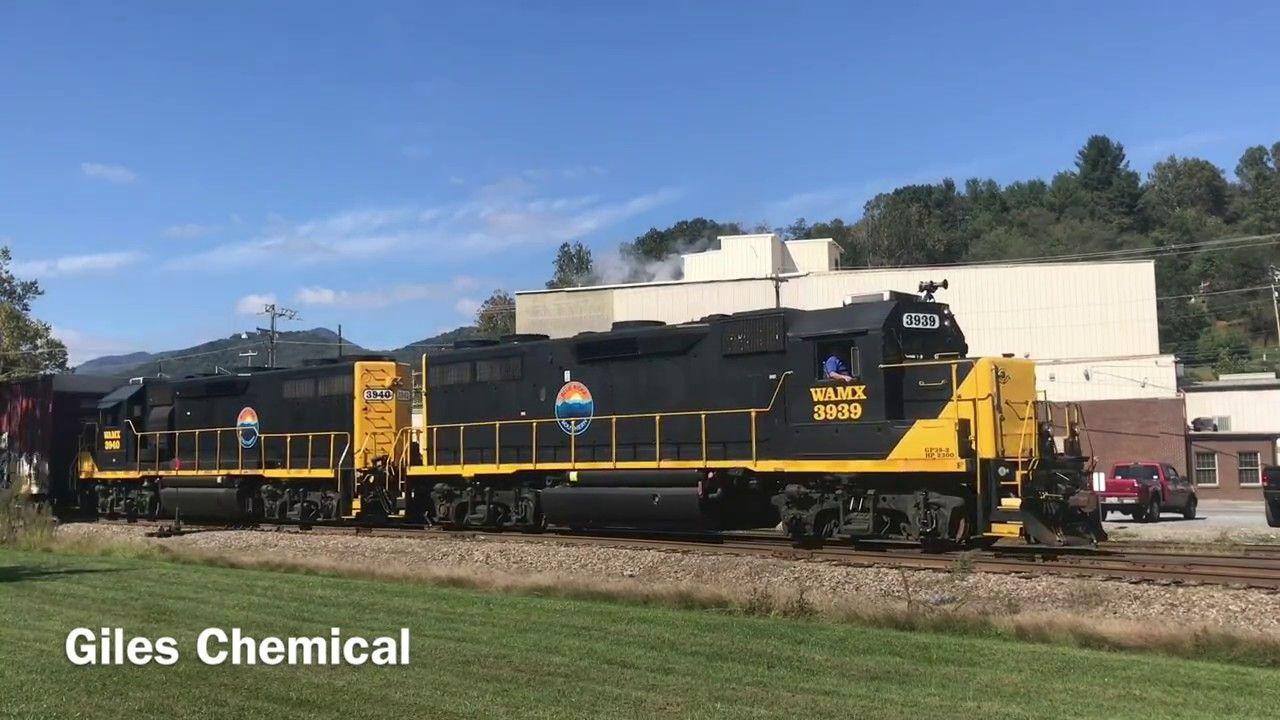 Giles Chemical Logo - Hefty Blue Ridge Southern Train T59 In Waynesville NC 9 30 17