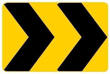 Black Yellow Rectangle Logo - Chevron Arrow Signs High Quality from Dornbos Sign & Safety Inc.