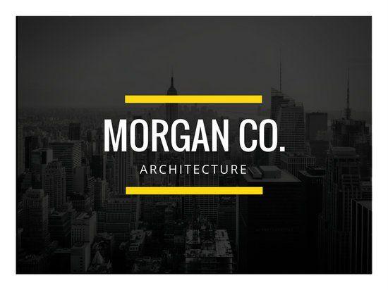 Black Yellow Rectangle Logo - Black White Yellow Corporate Architecture Presentation - Templates ...