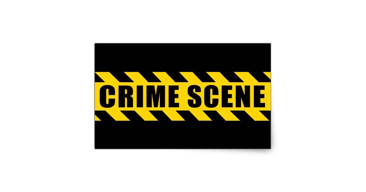 Black Yellow Rectangle Logo - Crime Scene Hazard Tape Black Yellow Stripes Rectangular Sticker ...