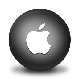 Round Apple Logo - apple. Royalty free stock PNG image for your design