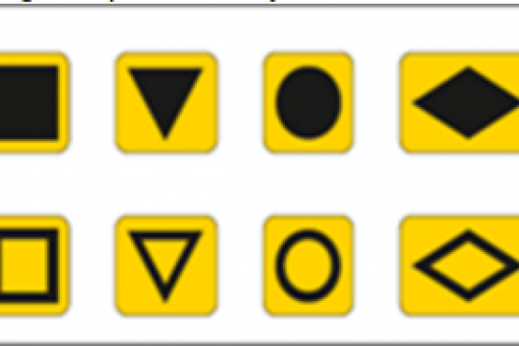Black Yellow Rectangle Logo - These new symbols will direct motorists when the M50 is closed after ...