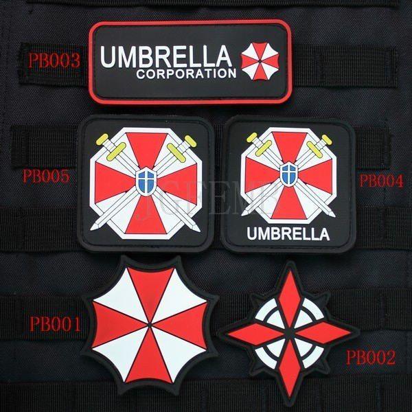 Re Umbrella Logo - Resident Evil Umbrella Corporation Logo Chest Tag 3D PVC patch PB003