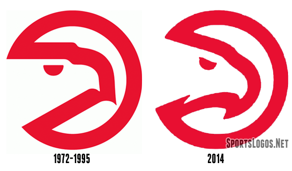 Atlanta Basketball Logo - Atlanta Hawks Logo Compare. Sports Identity. Atlanta Hawks, Logos