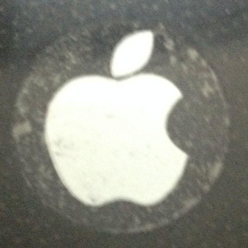 Round Apple Logo - Transparent PVC silver apple logo label Apple logo 2 cm round 1000