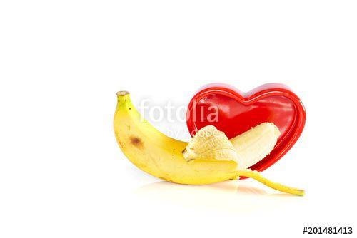 Red and Yellow Banana Logo - Yellow Banana And Red Heart And Royalty Free Image