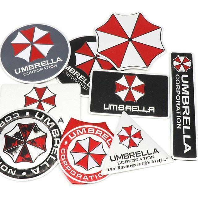 Re Umbrella Logo - Car styling 3D Aluminum alloy Umbrella corporation car stickers