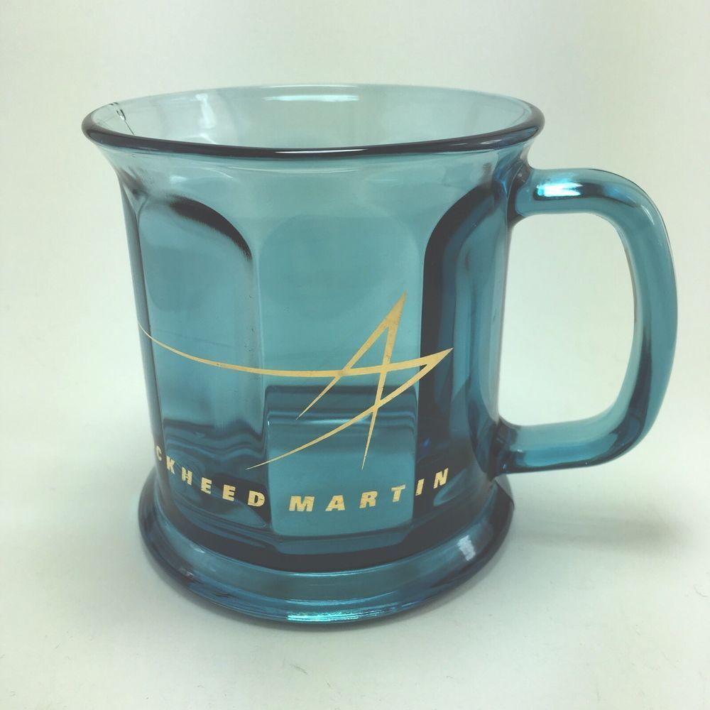 Lockheed Martin Star Logo - Lockheed Martin Gold Star Logo Smoky Blue Paneled Optic Glass Mug
