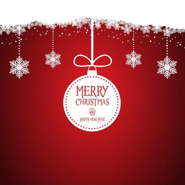 Red Background White a Logo - Nice red background with a white christmas ball Vector