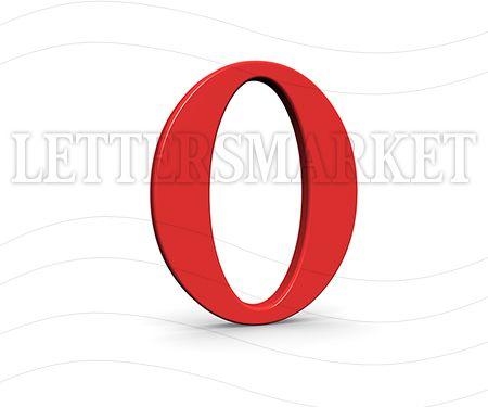 White and Red O Logo - LettersMarket - 3D Red Letter O, isolated on a white background ...