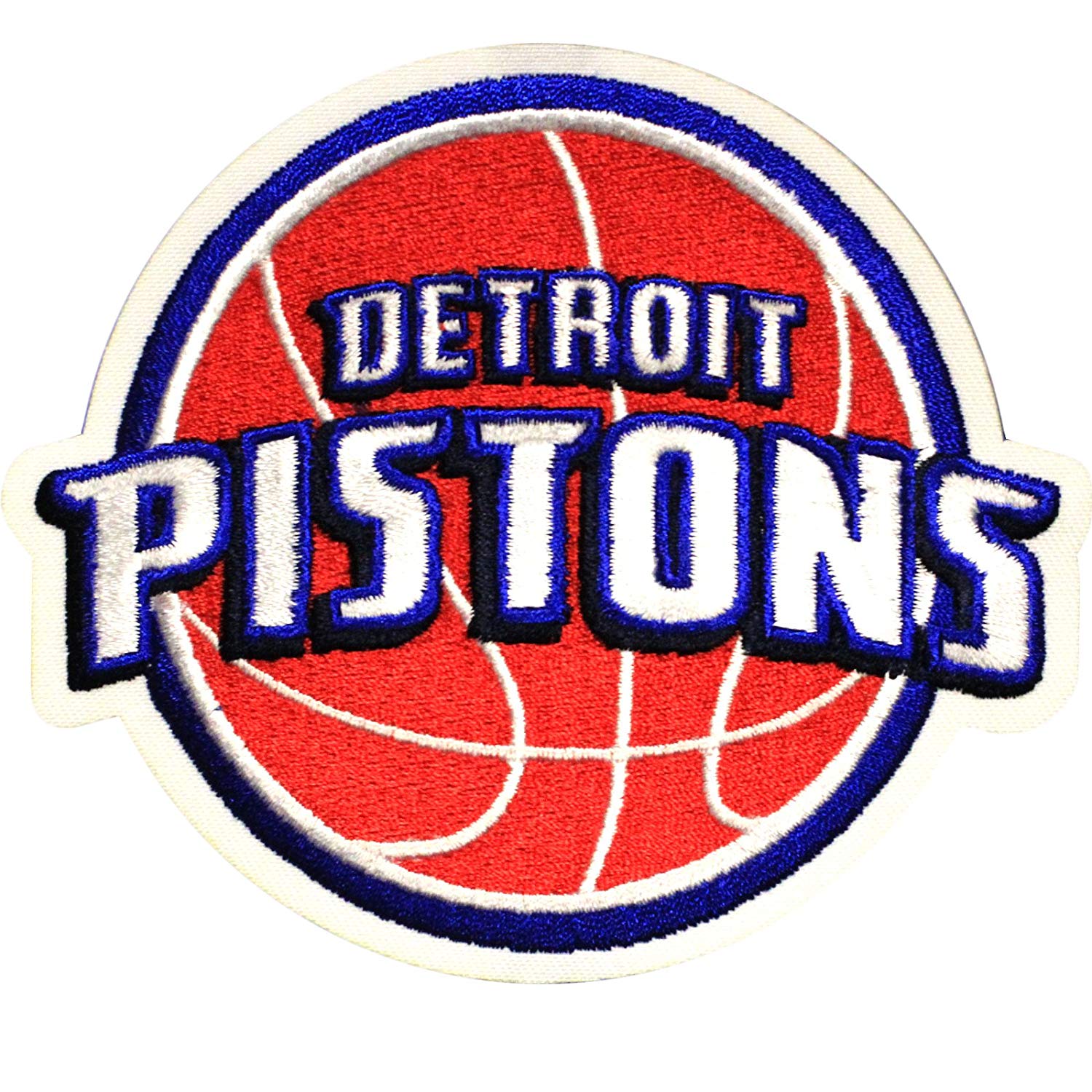 Pistons Logo - Amazon.com : Official Detroit Pistons Logo Large Sticker Iron On NBA ...