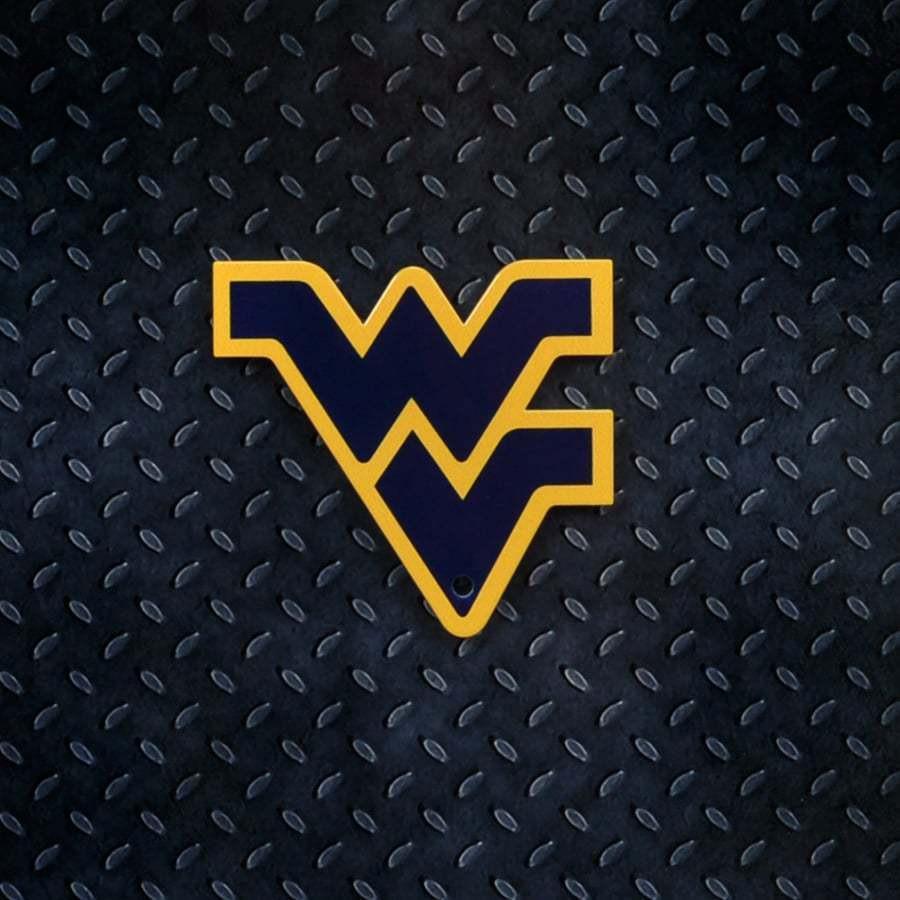 WVU Football Logo - West Virginia Mountaineers Steel Flying WV Navy Magnet